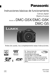 Panasonic DMC-G5KK DMC-G5KBODY Owner's Manual (Spanish)