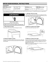 Maytag MGD6200KW Door Reversal Guide