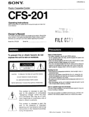 Sony CFS-201 Users Guide