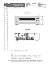 Sony STR-DE595 Dimensions Diagram