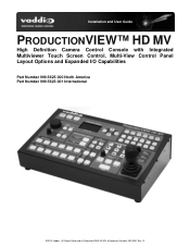 Vaddio ProductionVIEW HD MV ProductionVIEW HD MV Manual