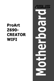 Asus ProArt Z690-CREATOR WIFI Users Manual English