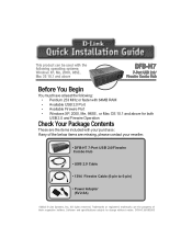 D-Link DFB-H7 Quick Installation Guide