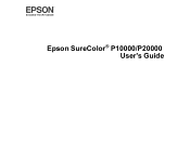 Epson SureColor P20000 Production Edition User Manual