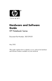 HP Pavilion ze1000 Hardware-Software Guide