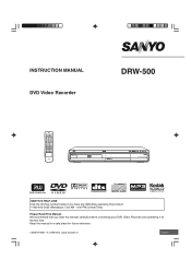 Sanyo DRW500 Instruction Manual