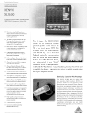 Behringer XL1600 Product Information Document