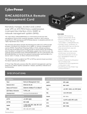 CyberPower RMCARD305TAA Datasheet