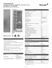 Thermador T24IF905SP Product Spec Sheet
