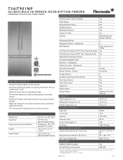 Thermador T36IT901NP Product Spec Sheet