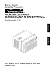 Kenmore 75151 Owners Manual