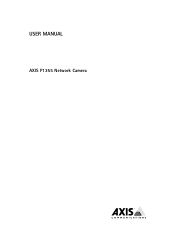 Axis Communications P1355 P1355 Network Camera - User Manual
