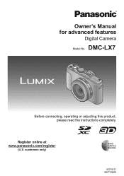 Panasonic DMC-LX7K DMC-LX7K Advanced Features Manuals (English)