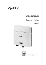 ZyXEL VES-1616PE-54 Support Guide