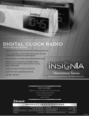 Insignia NS-CLBT01-W Information Brochure (English)