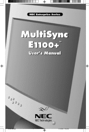 NEC E1100 User Manual