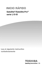 Toshiba Satellite L15-B0380SM Quick Start Guide for Satellite L10-B Series - Spanish