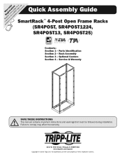 Tripp Lite SR4POST Owner's Manual for 4-Post Open Frame Racks 933046