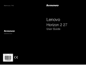 Lenovo Horizon 2 27 Table PC (English) User Guide - Lenovo Horizon 2 27