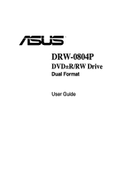 Asus DRW-0804P User Manual for DRW-0804P English and Traditional Chinese Edition