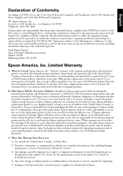 Epson WorkForce ST-C4100 Warranty Statement for U.S. and Canada
