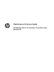 HP EliteOne 700 Maintenance & Service Guide