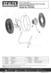 Sealey HVF18IS Parts Diagram