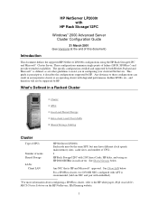 HP LC2000r HP Netserver LP 2000r FC Config Guide  for Windows 2000 Advanced Server Clusters