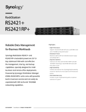 Synology RS2421 Datasheet
