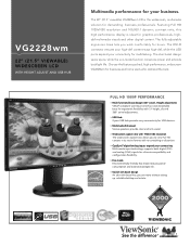 ViewSonic VG2228wm VG2228wm Datasheet