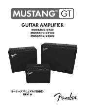 Fender Mustangtrade GT 100 Mustang™ GT 100 Owner s Manual - Japanese