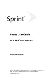 Motorola MOTORAZR V9m Sprint User Guide