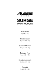Alesis Surge Mesh Kit Surge Drum Module - User Guide