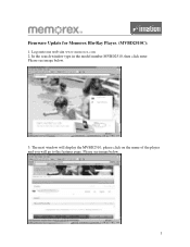Memorex MVBD2510 Firmware Upgrade Instructions