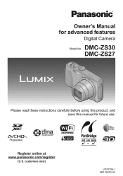 Panasonic DMC-ZS30W DMCZS27 User Guide
