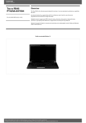 Toshiba Tecra R840 PT429A-007004 Detailed Specs for Tecra R840 PT429A-007004 AU/NZ; English