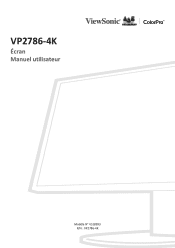 ViewSonic VP2786-4K User Guide Francais
