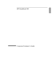 HP F2974KT hp omnibook 500 - Corporate Evaluator's Guide
