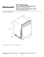 KitchenAid KDTE204KWH Dimension Guide