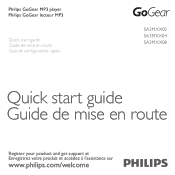 Philips SA3MXX04PW Quick start guide
