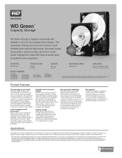 Western Digital Green / GP Drive Specification Sheet
