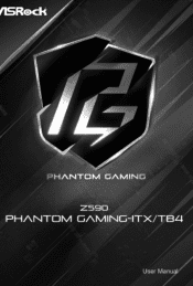 ASRock Z590 Phantom Gaming-ITX/TB4 User Manual