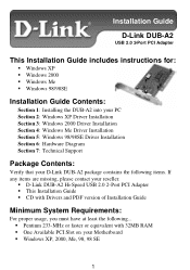 D-Link DUB-A2 Installation Guide