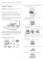 Epson SureColor P5370 Standard Edition Start Here - Installation Guide
