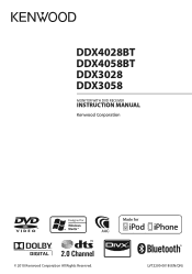 Kenwood DDX4058BT User Manual 1