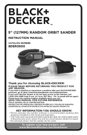 Black & Decker BDERO600 Instruction Manual