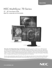 NEC LCD1770VX-BK MultiSync 70 Series Color Brochure