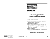 Waring DMC90 Instruction Manual