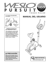 Weslo Pursuit 103 Bike Spanish Manual