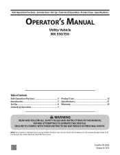 Cub Cadet Challenger MX 750 EPS Black Operation Manual